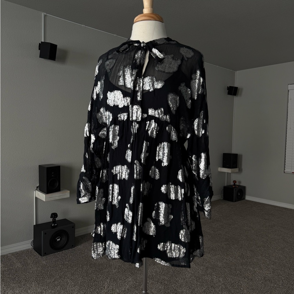Zara Black and Silver Dress